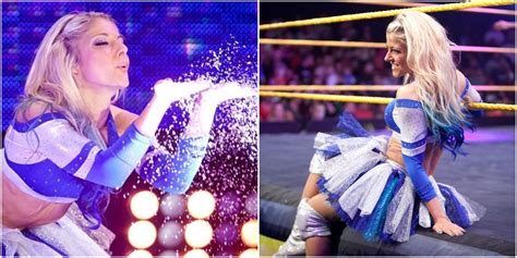 Bliss's iconic 'Glow' persona during her NXT days.