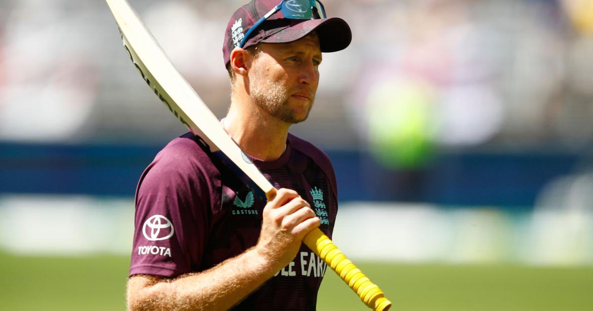 Mitchell Starc celebrates taking a key wicket during his devastating spell against England.
