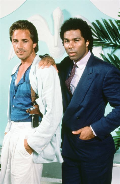 Original 'Miami Vice' stars Don Johnson and Philip Michael Thomas as Sonny Crockett and Rico Tubbs.