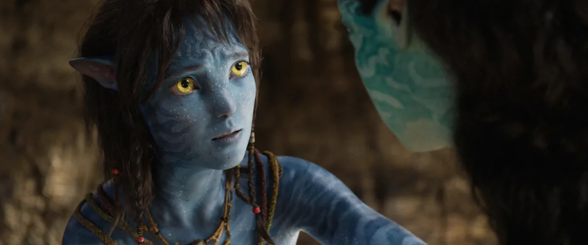 Director James Cameron and star Sigourney Weaver on set of Avatar: Fire and Ash.