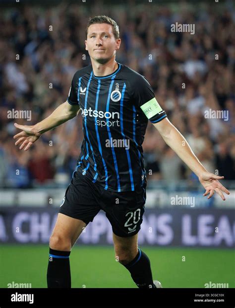 Hans Vanaken celebrates opening the scoring for Belgium in the 3rd minute.