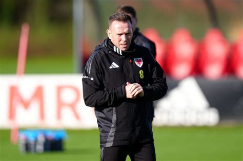 Craig Bellamy directs his team during the crucial World Cup qualifier.
