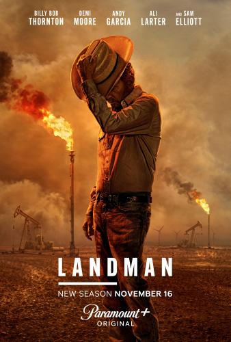 Thornton in character as a landman in 'Landman,' capturing the gritty essence of the oil industry.