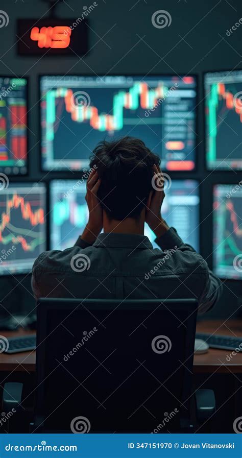 Investor monitoring multiple trading screens during Bitcoin's price freefall