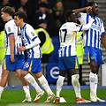 Brighton's Danny Welbeck leads the attack against Brentford