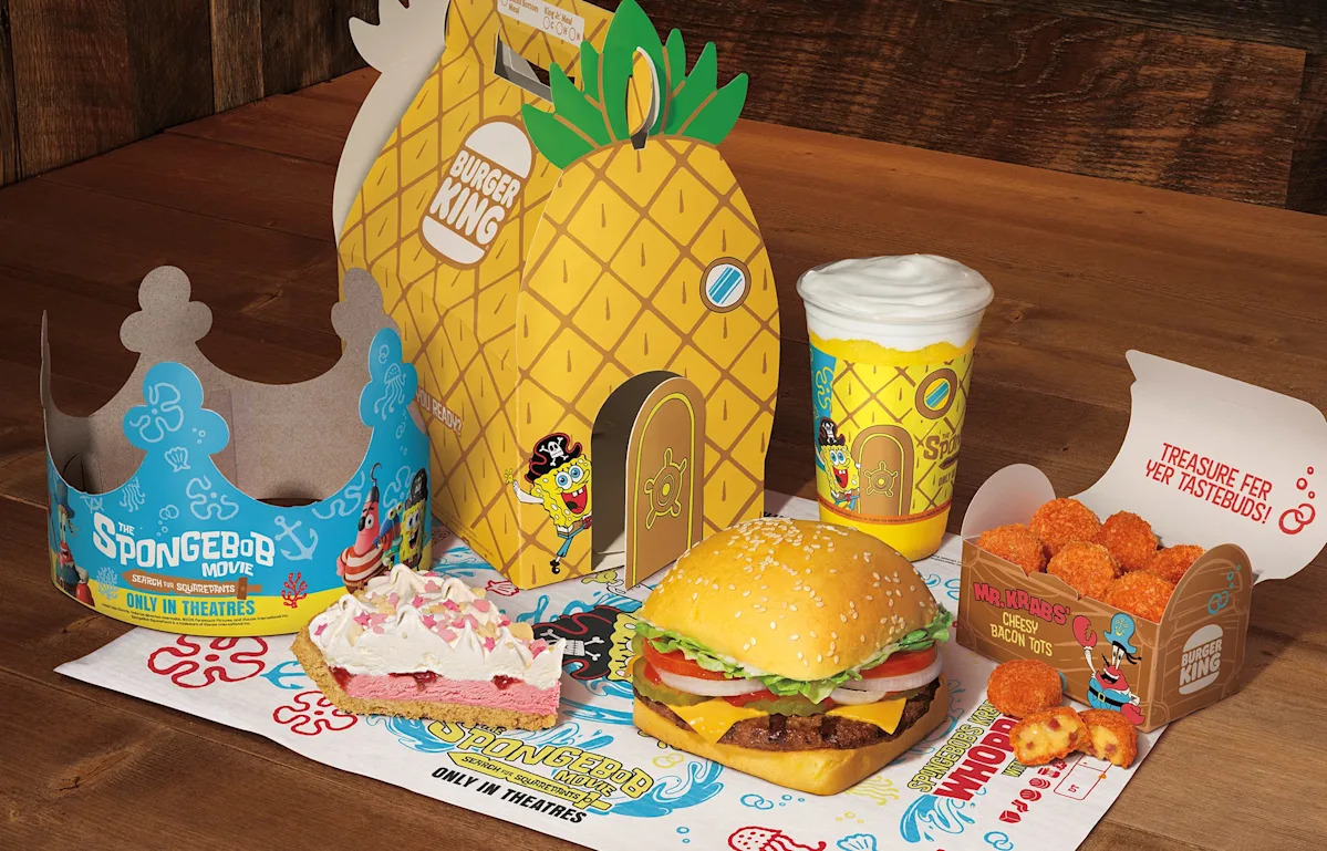The exclusive King Jr. Meal features collectible SpongeBob toys and a special-edition crown.