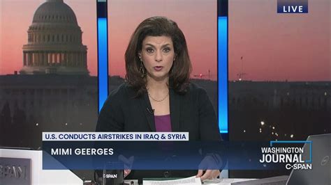 Hosts of C-SPAN's Washington Journal program during a live broadcast