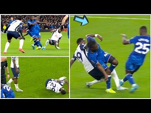 Caicedo reacts as the referee shows him a red card after a VAR review.