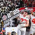 The Ohio State Buckeyes, celebrating after securing the No. 1 seed in the 2025 CFP rankings.
