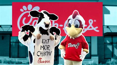 The iconic Chick-fil-A logo and beloved cow mascot.