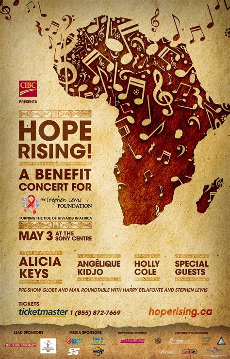 Official promotional artwork for the Hope Power charity concert