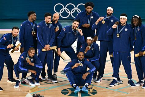 Chris Paul with Team USA after winning Olympic gold in 2012.