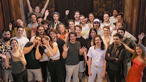 The Sandfall Interactive team celebrates their historic victory at the Golden Joystick Awards.