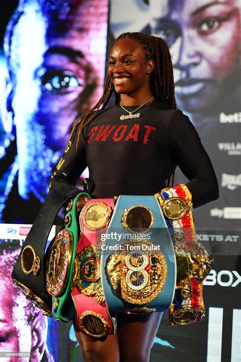 Claressa Shields, the undisputed heavyweight champion, during her contract announcement.