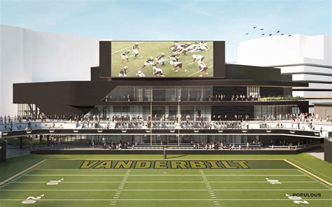 Architectural rendering of the proposed Football Experience Center, a key part of the 'Vandy United' campaign.