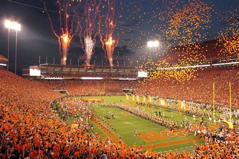 Clemson's iconic Death Valley stadium packed with fans for a Saturday home game.