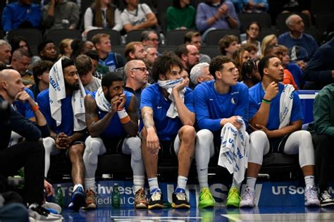 The Mavericks bench without Flagg during a recent game.