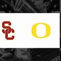 The intense atmosphere during the Oregon vs USC matchup at Autzen Stadium.