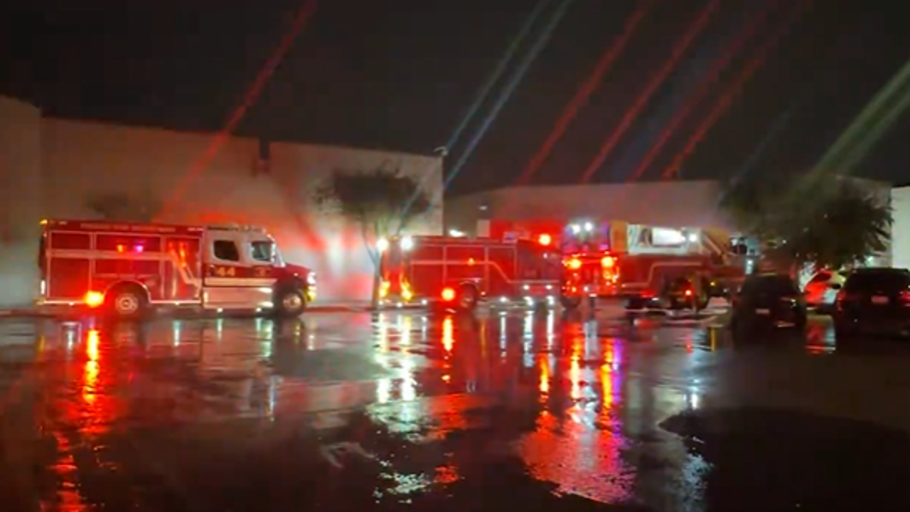 Phoenix Fire crews assess the scene of the Desert Sky Mall roof collapse.