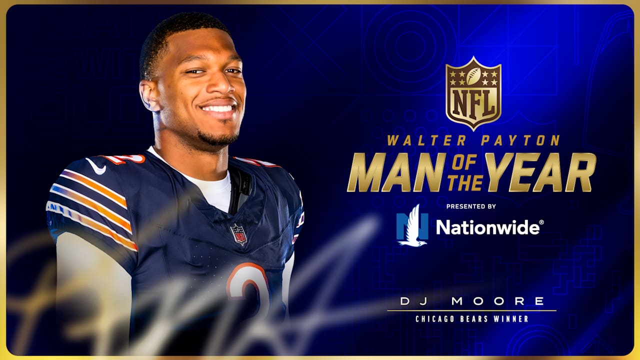 DJ Moore honored as the Bears' Walter Payton Man of the Year Award winner