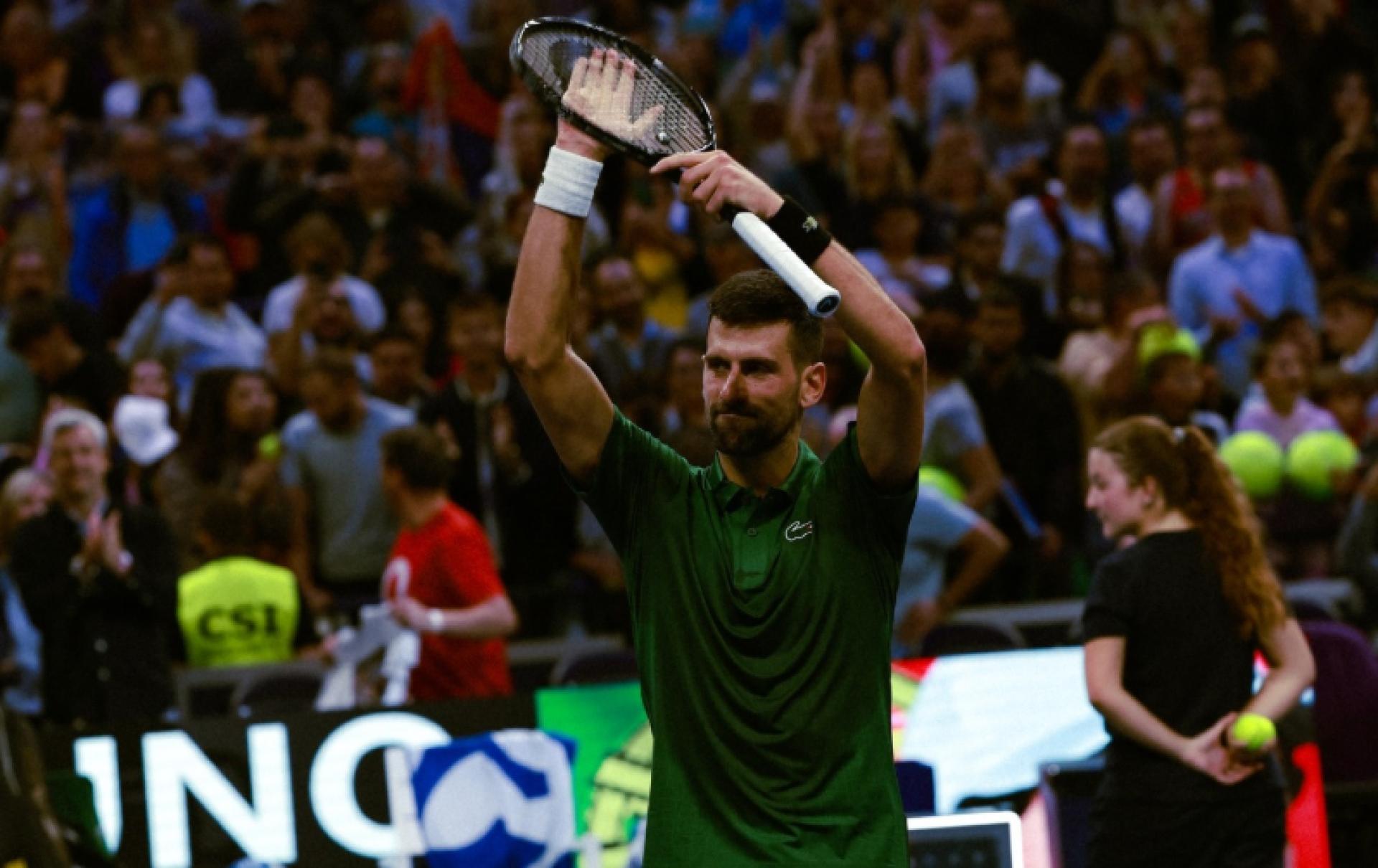 Novak Djokovic in action during the ATP Athens tournament.