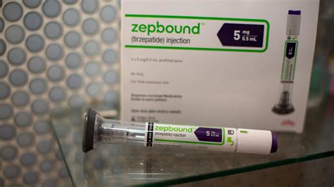 An Eli Lilly Zepbound injection pen, one of the company's blockbuster weight-loss medications.