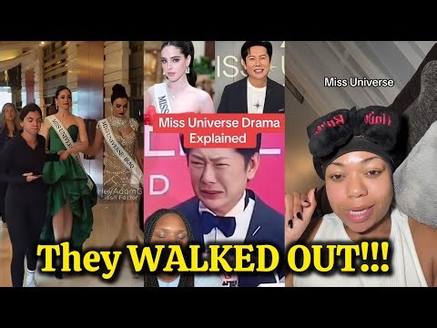 Contestants stage a solidarity walkout following Fátima Bosch's public confrontation with Thai organizers.