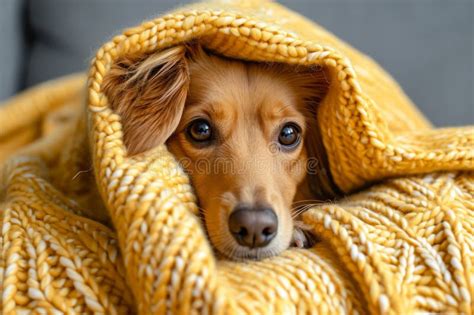 A pet snuggled under a blanket during freezing temperatures.