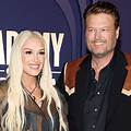 Gwen Stefani and Blake Shelton at a public event before rumors began