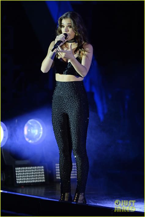 Steinfeld showcases her musical talents during live performances.