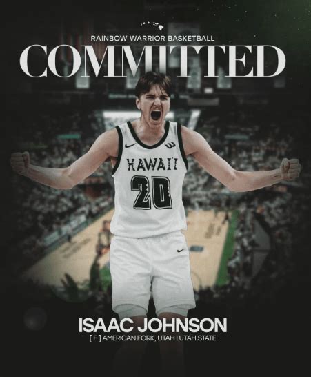 Isaac Johnson putting up a dunk for Hawaii.