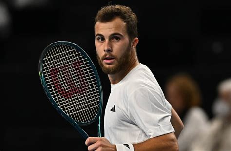 Gaston celebrates after winning a crucial point against Terence Atmane in the first round.