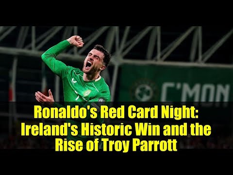 Parrott celebrates his equalizing penalty for Ireland.