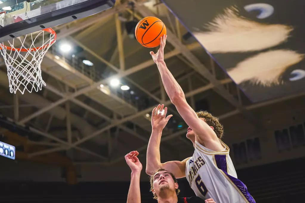 Freshman Hannes Steinbach has been dominant for Washington with double-double performances.