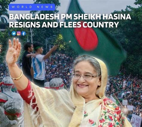 Sheikh Hasina fleeing Bangladesh in August 2024 after being ousted by protests.
