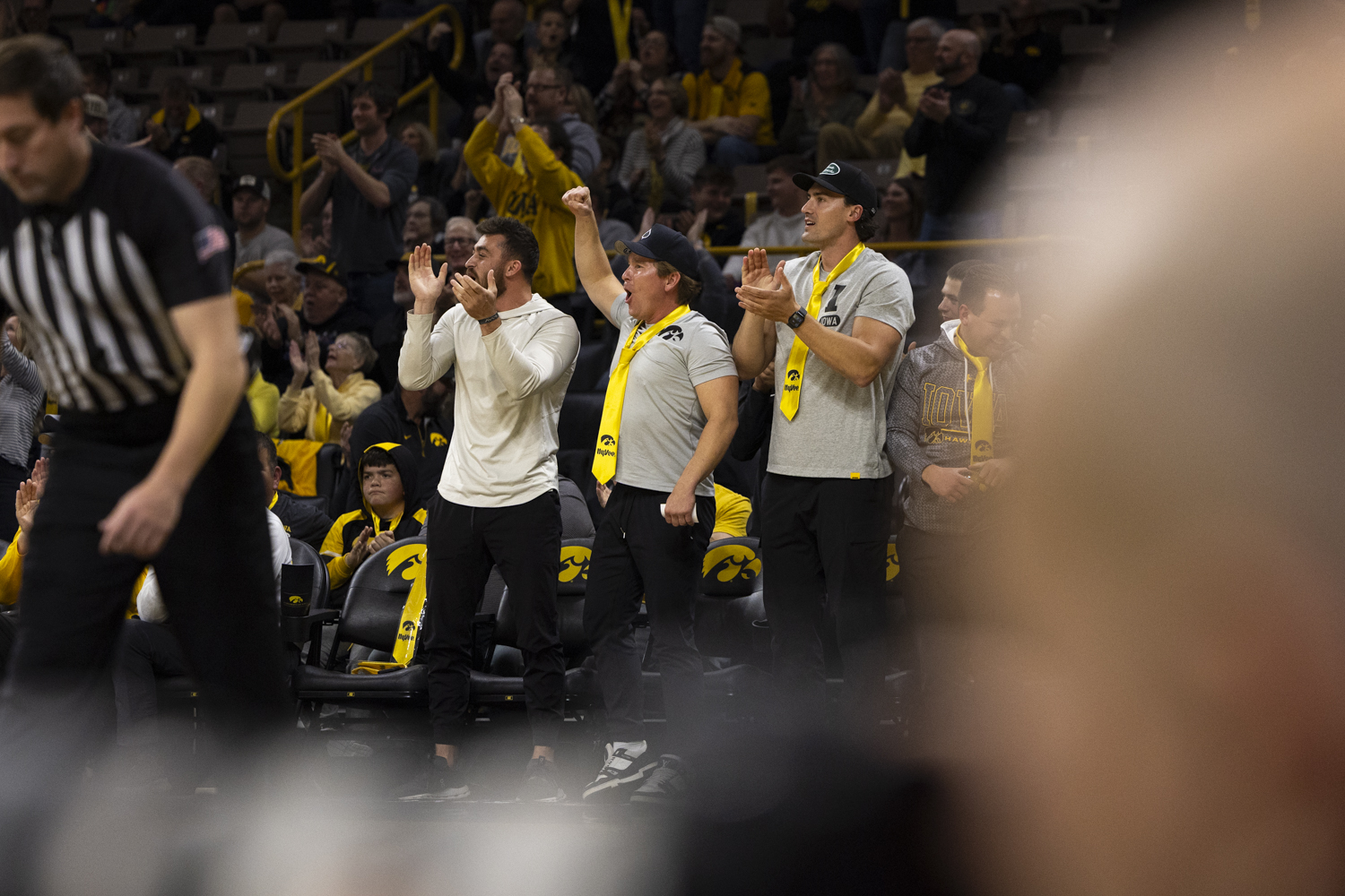 Fans cheer on the Hawkeyes during Iowa's convincing win.
