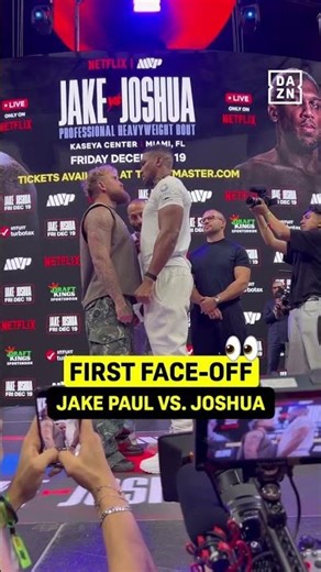 The five-inch height difference between Joshua and Paul was visually striking during their face-off.