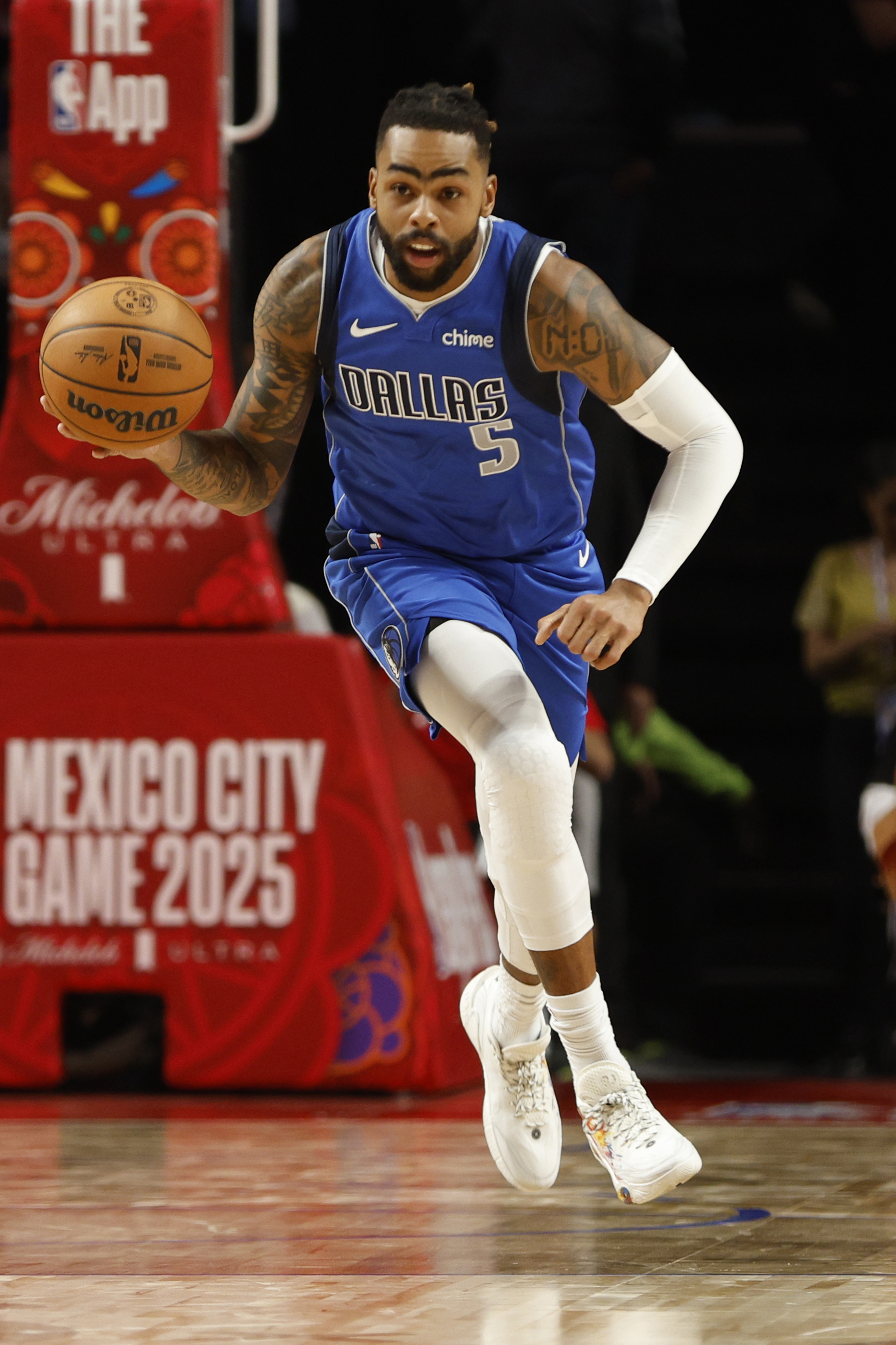 Green in action during the NBA Mexico Game, continuing his international basketball journey.