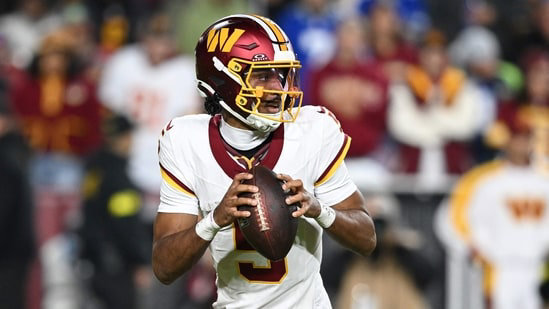 Jayden Daniels undergoes rehabilitation for his dislocated elbow injury.