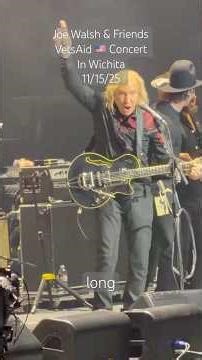 Walsh's electrifying guitar performance at the 2025 VetsAid event in Wichita.