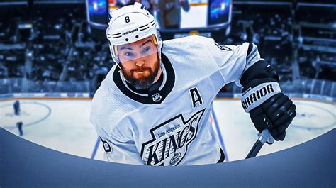 Drew Doughty leaves the ice after blocking a shot against the Ottawa Senators.