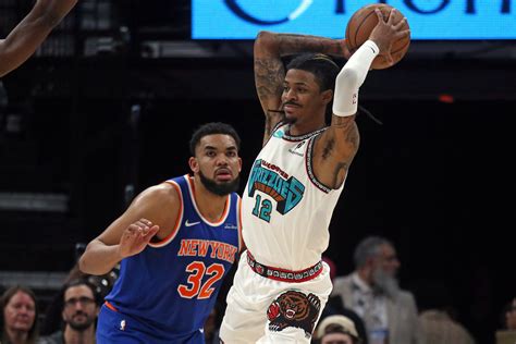 Ja Morant driving to the basket for the Memphis Grizzlies, a potential trade partner for Ball.