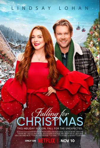 Lohan promoting her Netflix comeback film 'Falling for Christmas'
