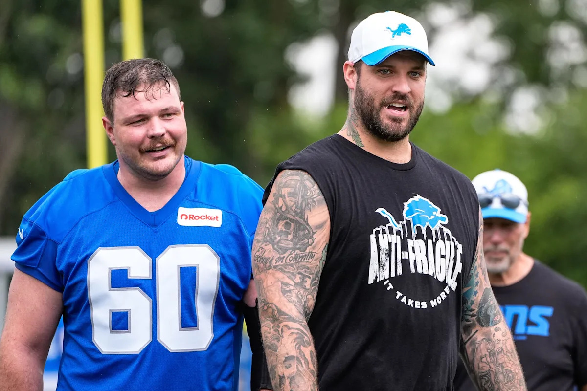 Lions tackles Decker and Sewell cleared to play, providing crucial protection for Jared Goff.