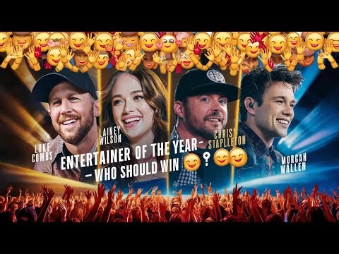 The five nominees for 2025 CMA Entertainer of the Year: Luke Combs, Lainey Wilson, Cody Johnson, Morgan Wallen, and Chris Stapleton