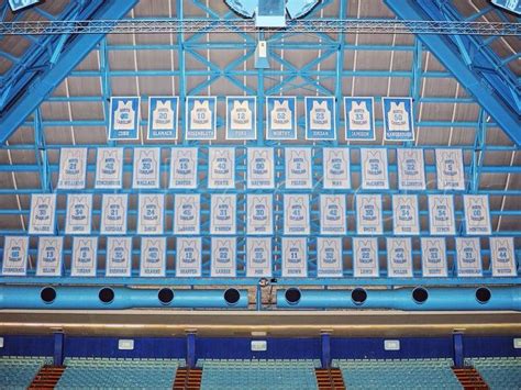 The iconic jerseys hanging in the rafters of the Dean Dome that inspired Adams' commitment.