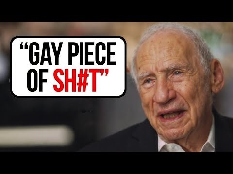 Mel Brooks on the set of one of his classic films, showcasing his hands-on directing style