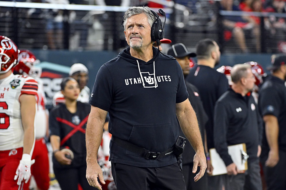 Whittingham on Utah sideline during his final season as Utes head coach.