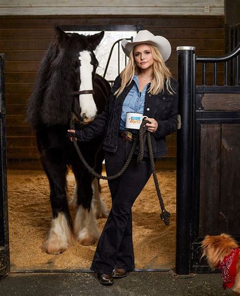 Lambert enjoying her passion for horseback riding on her Texas ranch