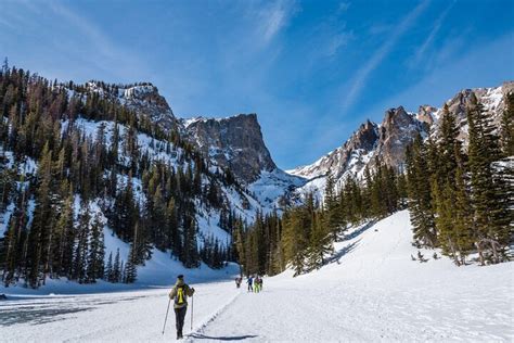Visitors enjoying a national park during winter.
